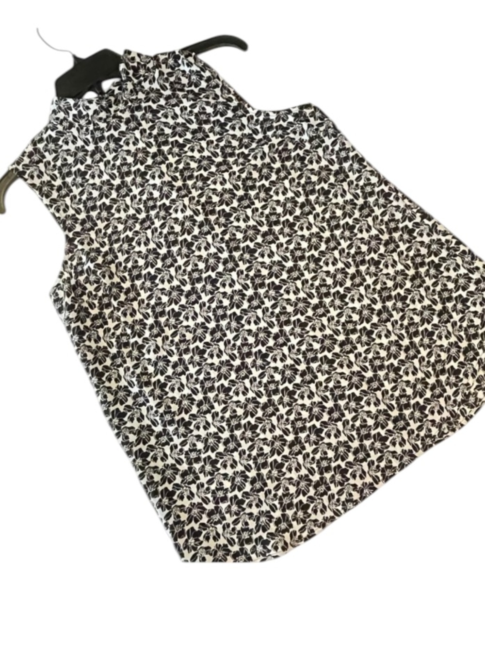 NWT! Lemon Tart Mock Neck Blouse in Black and White